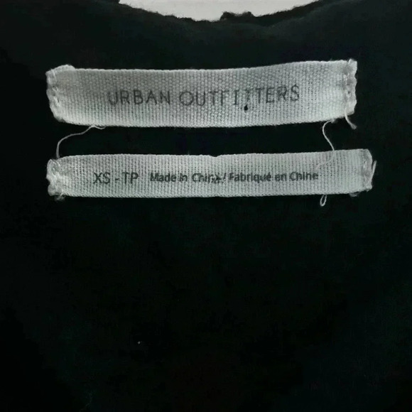 Urban Outfitters Black Swiss Dot Tiered Ruffle Sleeve Lined Babydloll Tiered XS - Picture 2 of 9